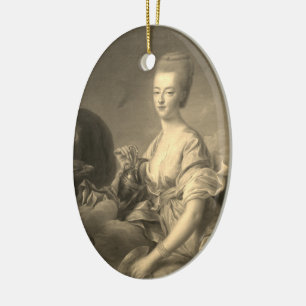 Marie Antoinette - Drouais shabby chic Ceramic Ornament