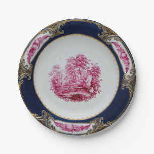 Marie Antoinette floral pattern garden chinoiserie Paper Plate
