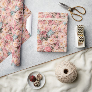 Marie Antoinette Floral Wrapping Paper