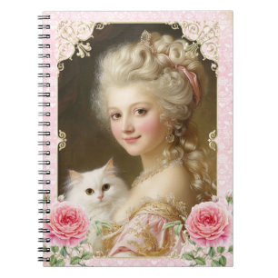 Marie Antoinette,French,Paris,cat,portrait,notes Notebook