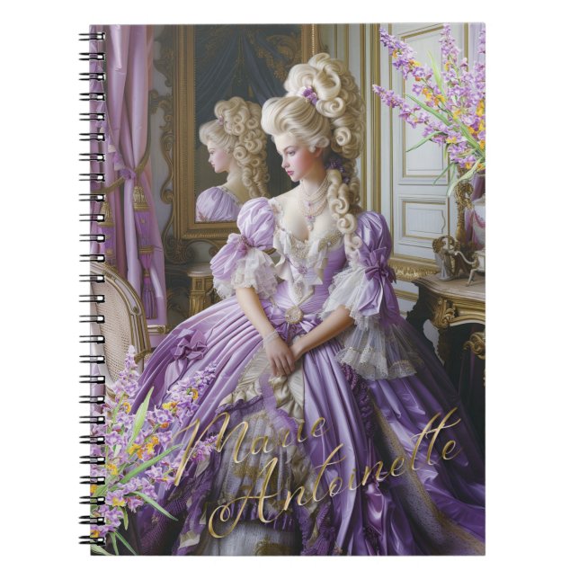 Marie Antoinette,French,Paris,portrait,lavender Notebook (Front)