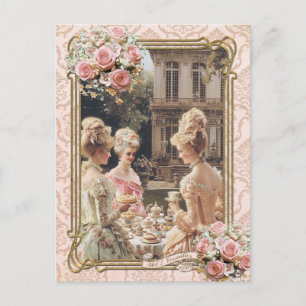 Marie Antoinette,French,Paris,tea,cake,roses ポストカー Postcard