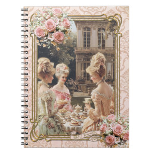 Marie Antoinette,French,Paris,tea,cake,roses Notep Notebook