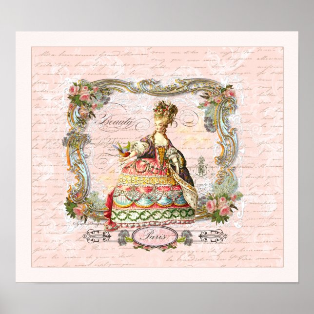 Marie Antoinette French Script Print (Front)