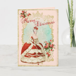 Marie Antoinette Greeting Card Christmas Rose