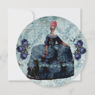Marie Antoinette Halloween Gala Card