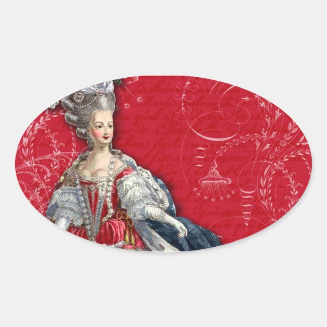 Marie Antoinette Holiday Stickers (Front)