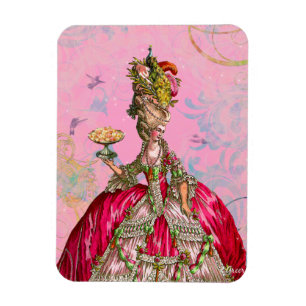 Marie Antoinette & Hummingbirds in Pink Magnet