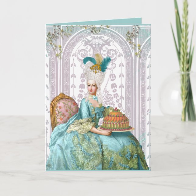 Marie Antoinette in Aqua Card (Front)
