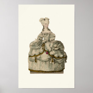 Marie Antoinette in Extravagant Dress ~ Poster
