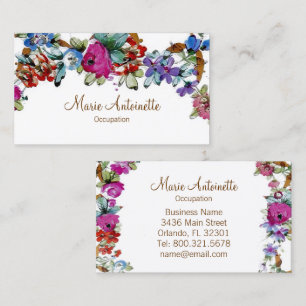 Marie Antoinette in Flowers ~ Business Card