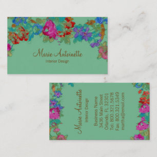 Marie Antoinette in Flowers - Business Cards