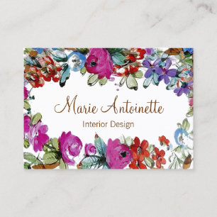 Marie Antoinette in Flowers ~ Business Cards