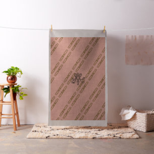 Marie Antoinette initial monogram upholstery linen Fabric