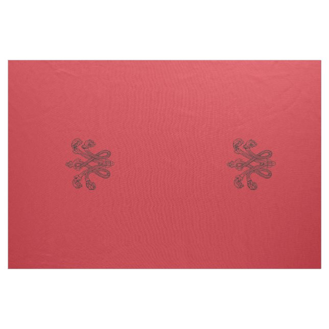 Marie Antoinette initial monogram upholstery panel Fabric (Yard)