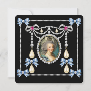Marie Antoinette Inspired Card Queen of France 