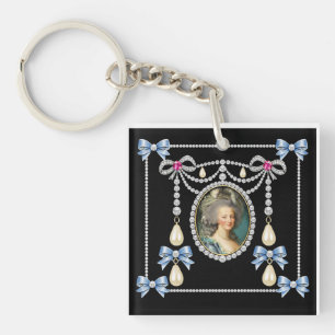 Marie Antoinette Inspired Card Queen of France  Key Ring