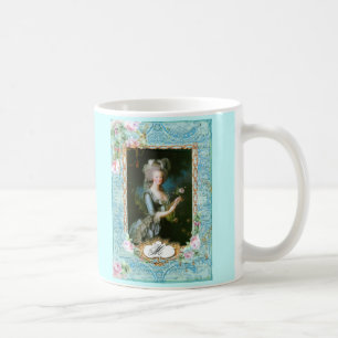 Marie Antoinette Lace Pink Roses Coffee Mug
