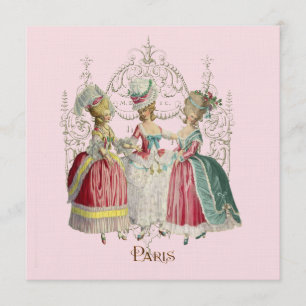 Marie Antoinette Ladies in Waiting Invitation