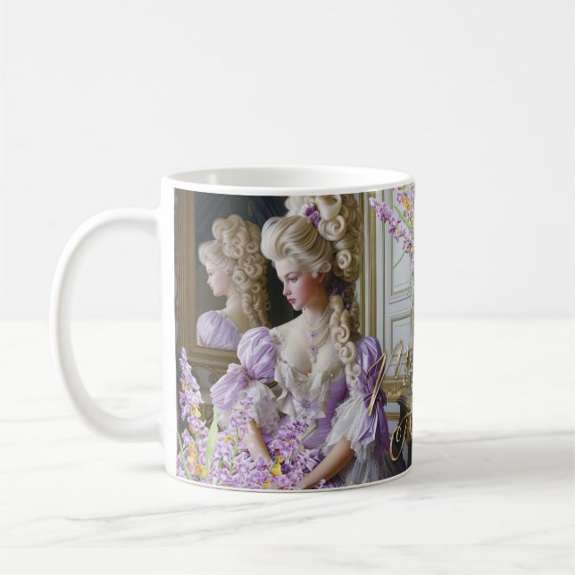 Marie Antoinette lavender Queen Mug (Left)
