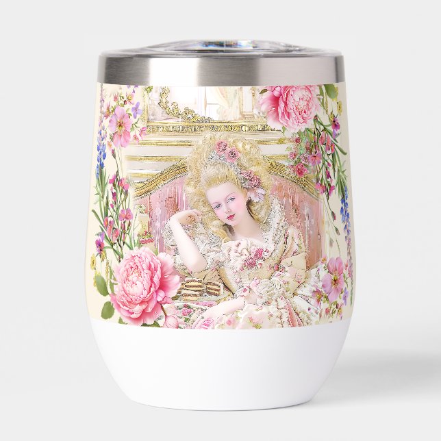 Marie Antoinette let them eat cake drinkware (Front)