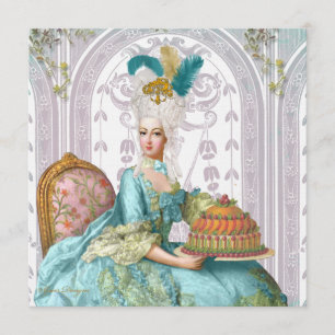 Marie Antoinette Let them Eat Cake Invitation