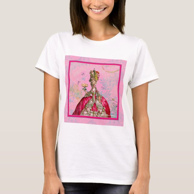 Marie Antoinette Let them eat cake & Peacock T-Shirt (Front)