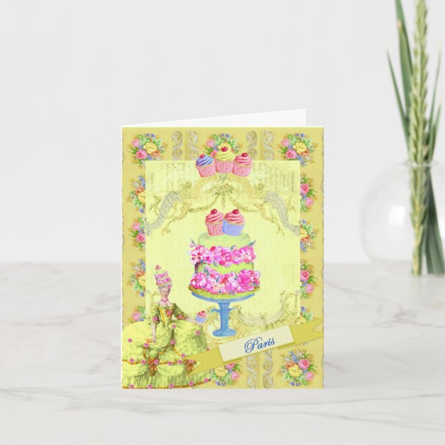 Marie Antoinette Let Them Eat Cake! Thank You Card (Front)