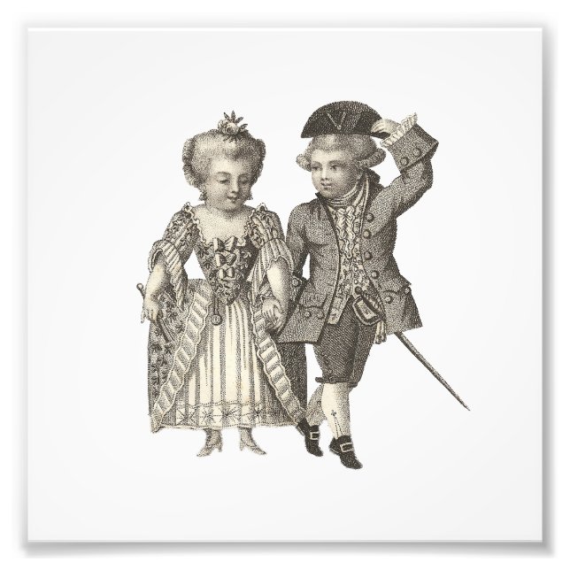 Marie Antoinette Louis XVI Vintage Costumes Photo Print (Front)