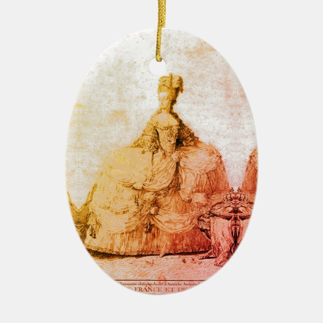 ♥ Marie-Antoinette Marie Antoinette shabby chic ♥ Ceramic Ornament (Front)