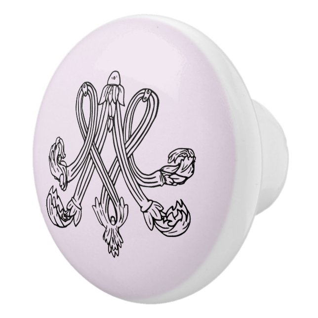 Marie Antoinette - monogram - monogram initial Ceramic Knob (Right)