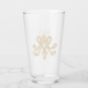 Marie Antoinette - Monogram - Royal Monogram Glass