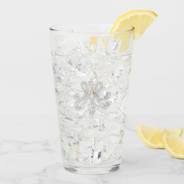 Marie Antoinette - Monogram - Royal Monogram Glass (Back Ice)