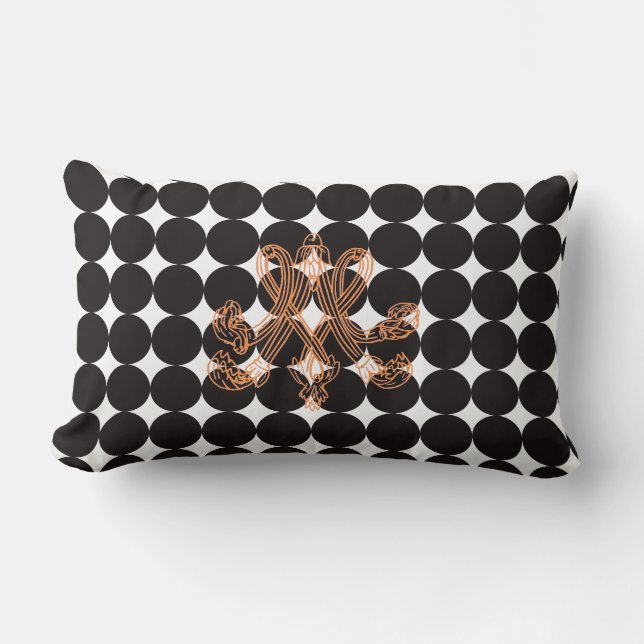 Marie Antoinette – Monogramm – Monogram initials Lumbar Cushion (Front)