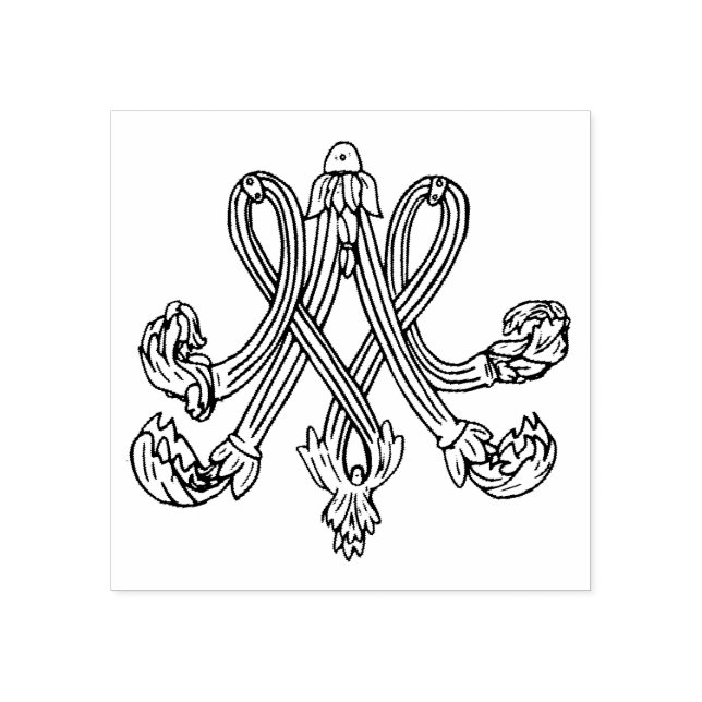 Marie Antoinette – Monogramm – Royal initials Rubber Stamp (Imprint)