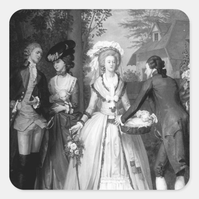 Marie-Antoinette  of Habsbourg-Lorraine Square Sticker (Front)