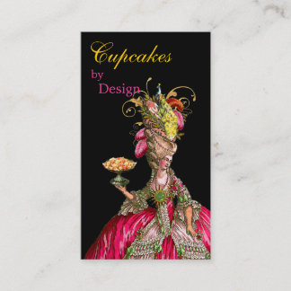 Marie Antoinette peacock and cake Business Card
