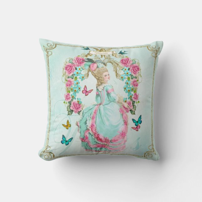 Marie Antoinette  Pillow cushion　薔薇のフレーム (Front)