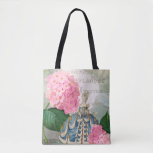 Marie Antoinette Pink Flowers Tote