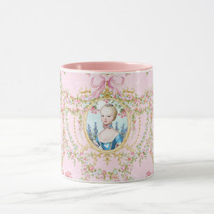 Marie Antoinette Pink Rose Frame Mug