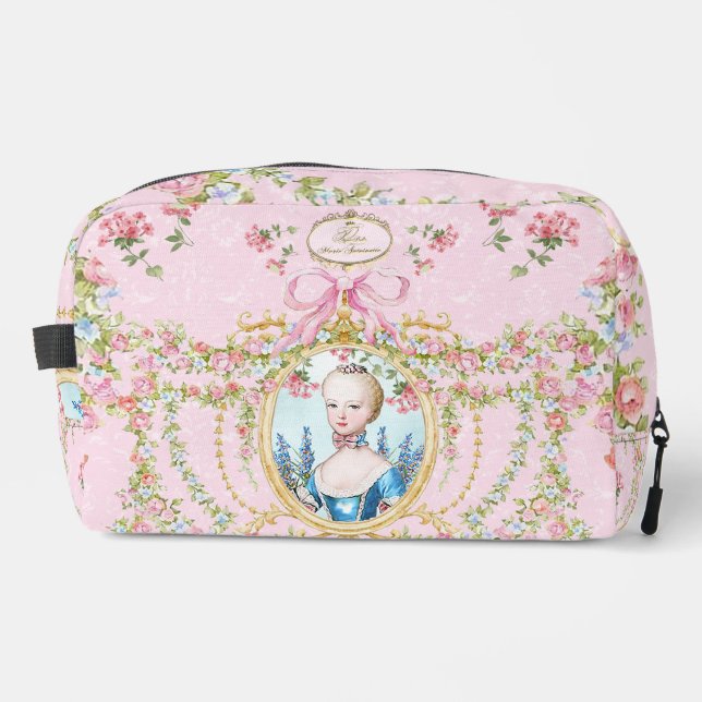 Marie Antoinette pink rose frame pouch (Front)