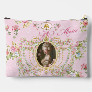 Marie Antoinette pink rose frame pouch (L)