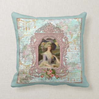 Marie Antoinette Pink Roses Cushion