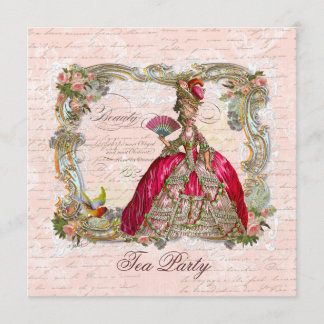 Marie Antoinette & Pink Roses Invitation