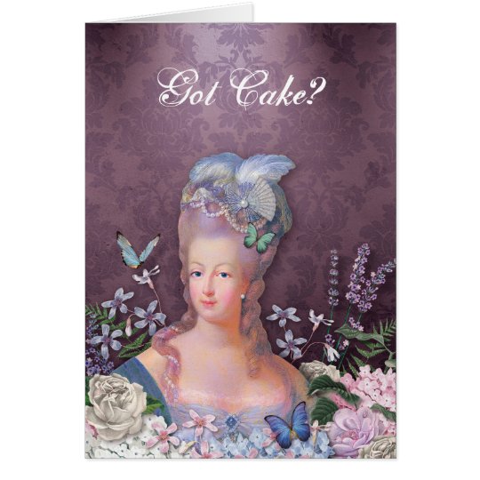 Marie Antoinette Purple Floral Card