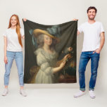 Marie Antoinette Queen Of France Fleece Blanket<br><div class="desc">Vintage portrait of Marie Antoinette in oil painting.
Marie Antoinette was the last queen of France before the French Revolution. 
She was born an archduchess of Austria and was the 
penultimate child and youngest daughter of Empress Maria Theresa and Emperor Francis</div>