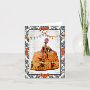 Marie Antoinette Queen of France Halloween Thank You Card