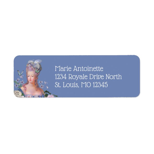 Marie Antoinette Queen of France Return Address Label (Front)