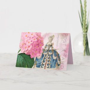 Marie Antoinette Redoute Flowers Greeting Card