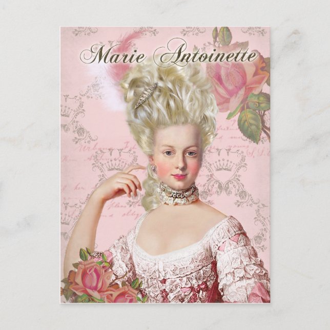 Marie Antoinette  RosePink Portrait Postcard (Front)